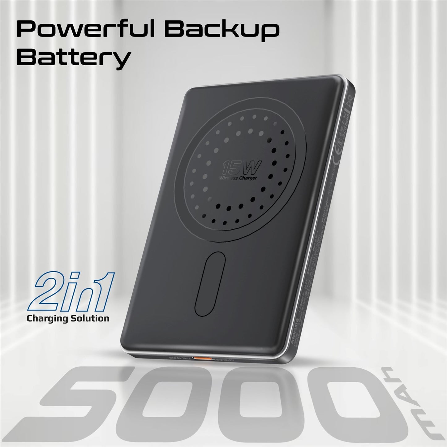 Promate BLADE-5.BLK 5000mAh Wireless Power Bank